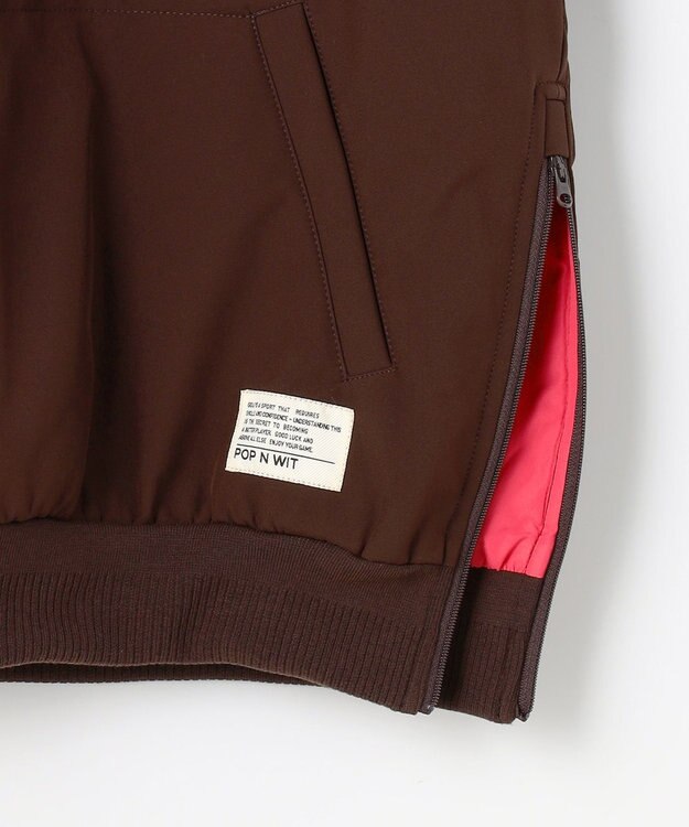 PW CIRCULUS 【3層レイヤー構造ボンディング×中綿キルティング】【WOMEN】中綿プルオーバー  ゴルフウェア レディース ダークブラウン系