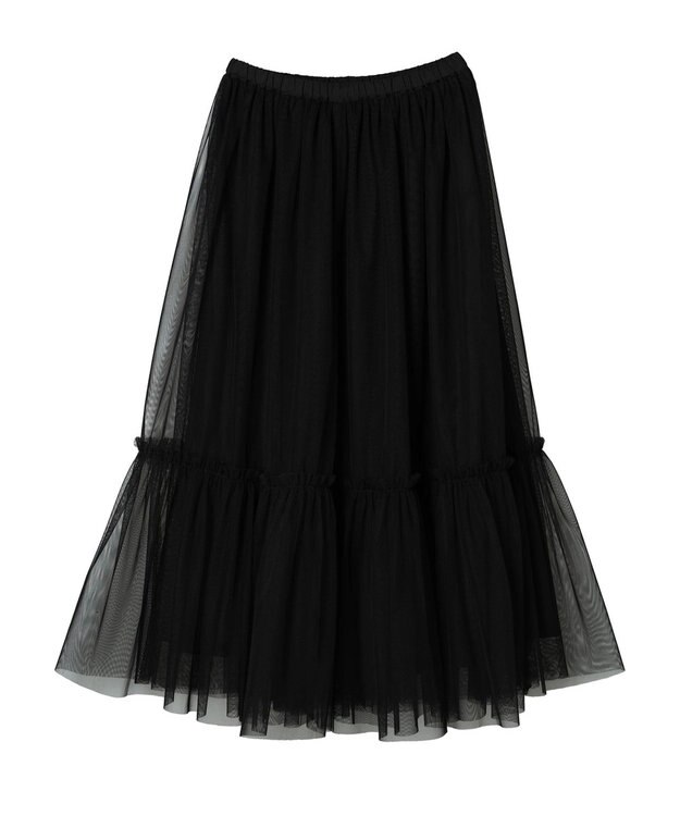 AMERICAN HOLIC ティアードチュールスカート Black