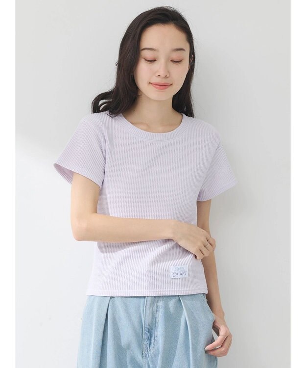 earth music&ecology ワッフルＴｅｅ Lavender