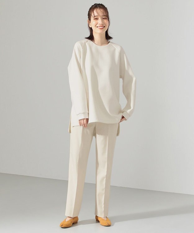 SHARE PARK LADIES 【洗える】TRストレートパンツ アイボリー