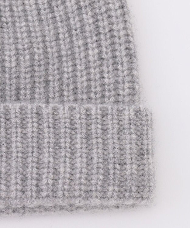 23区 ピュアカシミヤ ニット帽 ライトグレー系