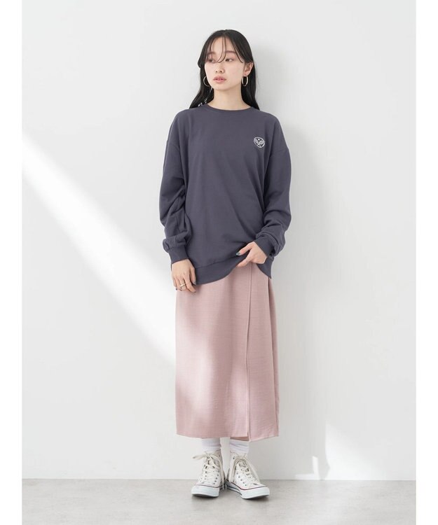 earth music&ecology テニスクラブロゴロンＴＥＥ Charcoal Gray