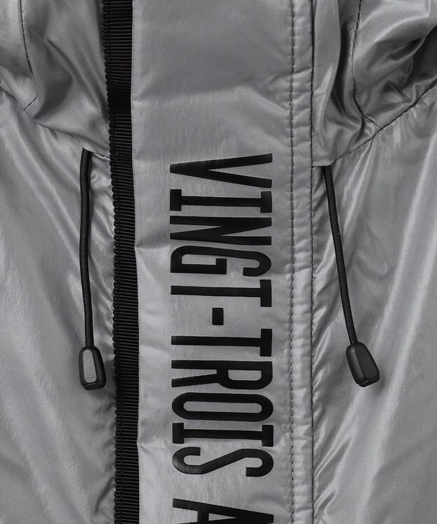 23区GOLF 機能中綿採用【MEN】【撥水】ナイロンタフタ フーテッド ブルゾン ライトグレー系