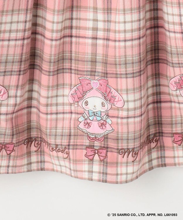 ANY KIDS 【マイメロディ＆クロミ×ANY KIDS】チェック ジャンパースカート ピンクチェック×マイメロディ