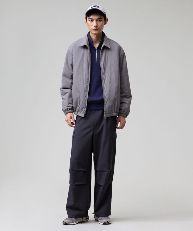 J.PRESS MEN 【J.PRESS ORIGINALS】【UNISEX】Nylon Washer Taffeta Golf Jacket ライトグレー系