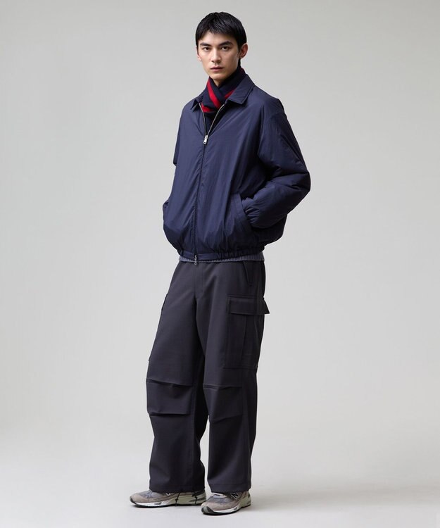 J.PRESS MEN 【J.PRESS ORIGINALS】【UNISEX】Nylon Washer Taffeta Golf Jacket ネイビー系