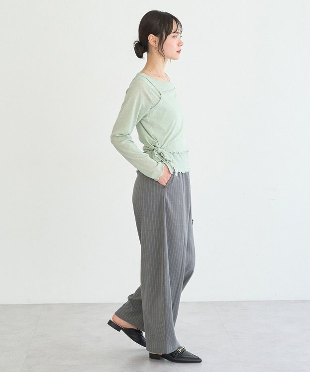 earth music&ecology 【SET2点】ツイストキャミレイヤードカットソー Mint