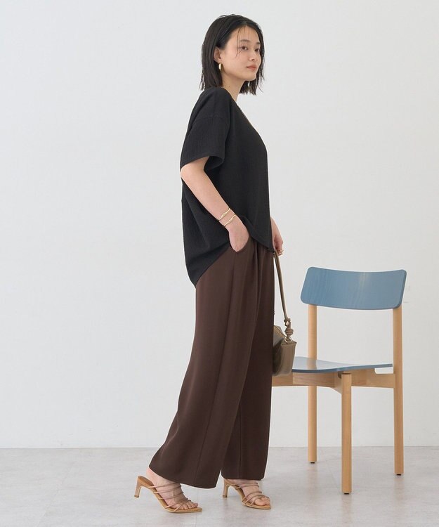 AMERICAN HOLIC サッカーコクーンブラウス Black