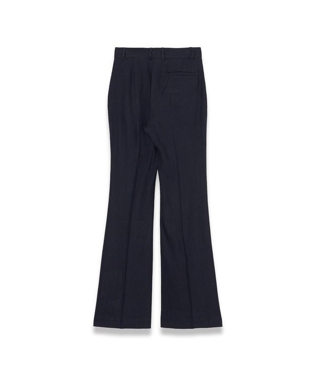 JOSEPH ストレッチリネン　フレアトラウザーズ Navy