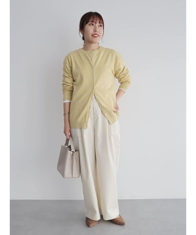 CRAFT STANDARD BOUTIQUE イージーケアピンストライプテーパードパンツ Stripe Ivory