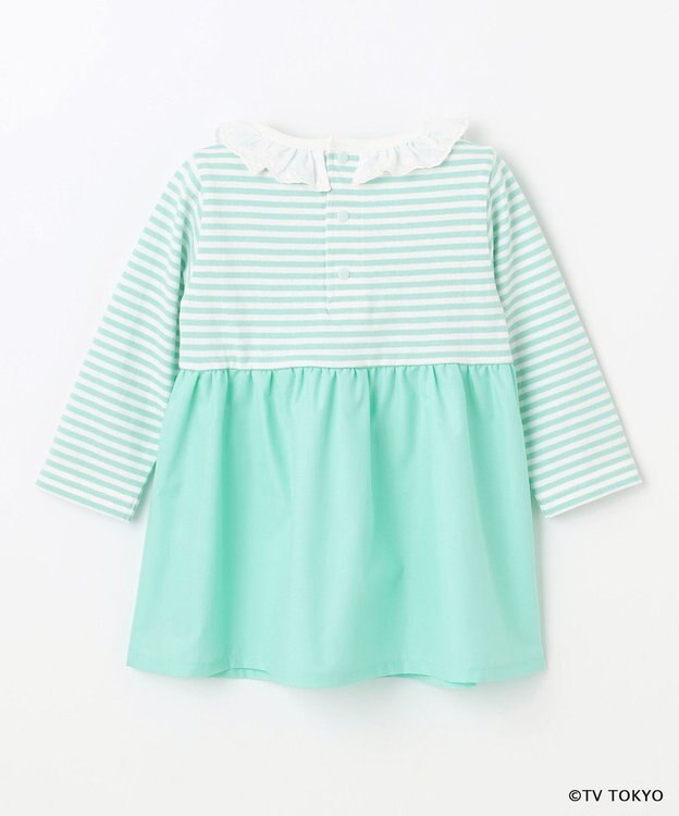 組曲 KIDS 【80-100㎝】シナぷしゅレースカラー チュニック ミントグリーン