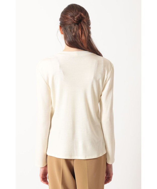 DAKS ウールスムース ハイネックカットソー ホワイト