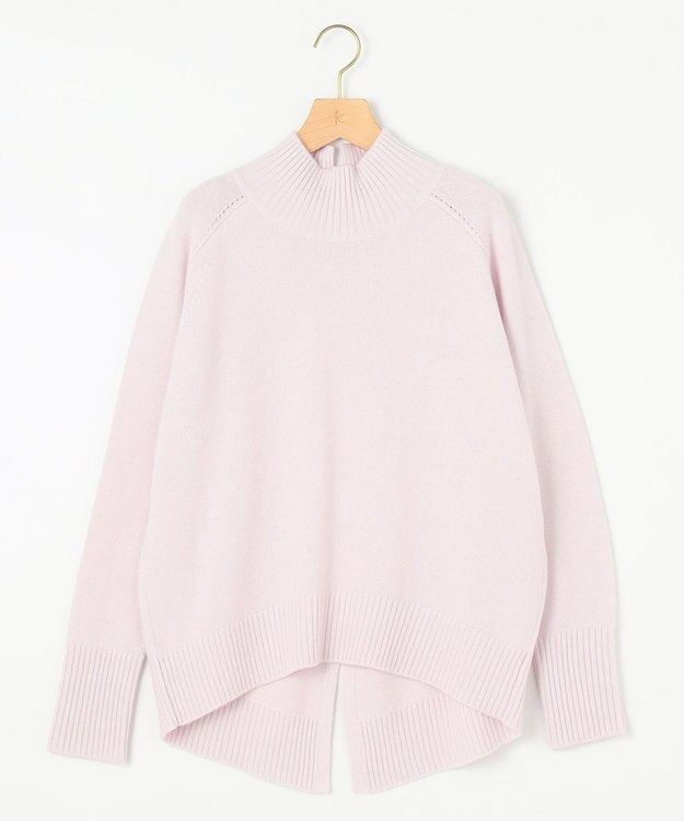 組曲 【8色展開・WEB限定】ウールカシミヤミックス ハイネック ニット アイスピンク系