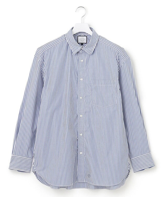 J.PRESS YORK STREET 【UNISEX】タイプライターストライプ シャツ ブルー系1