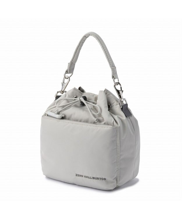 ZERO HALLIBURTON 【雑誌掲載】 DICROS SOLOシリーズ 巾着ショルダーバッグ ZHG-B DS 85006 ボーンシャンパン