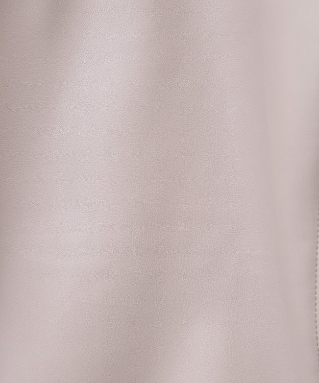 earth music&ecology 襟ファーレザーブルゾン Beige