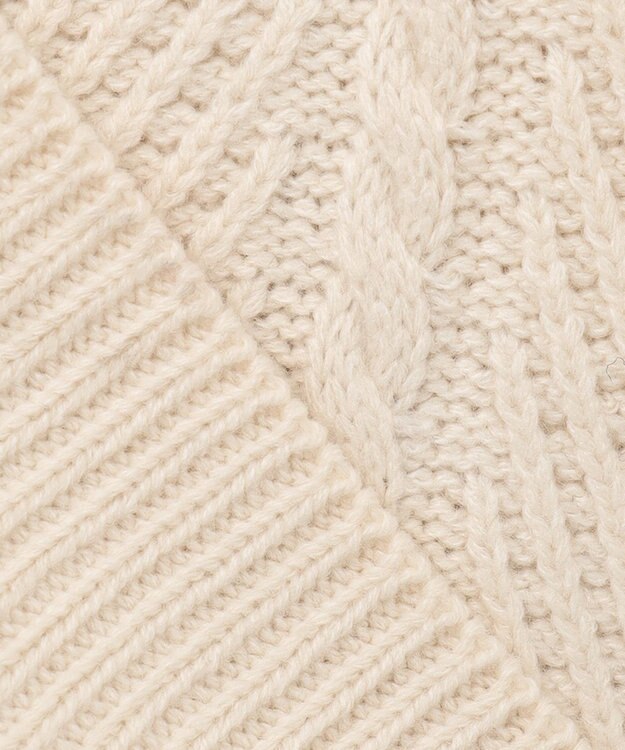 J.PRESS YORK STREET 【UNISEX】ケーブルプルオーバー ニット アイボリー系