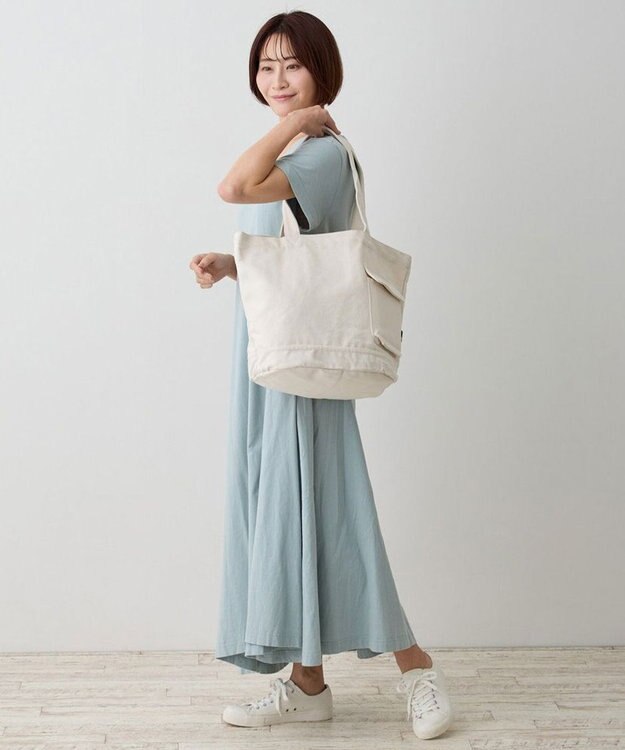 ROOTOTE 3066【A4サイズ収納】SN.ミディアム.リサイクルコットン-B 03：アイボリー