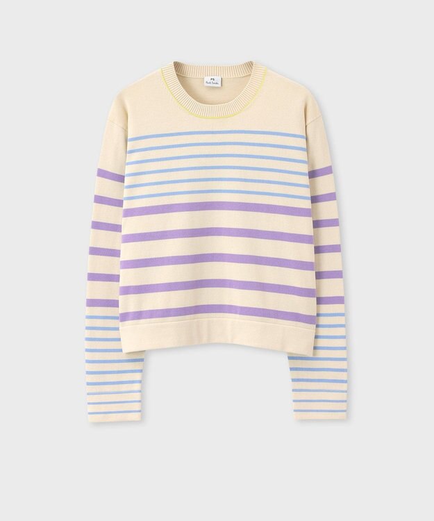 Paul Smith 【洗える】コントラスト ボーダー ニット エクリュ