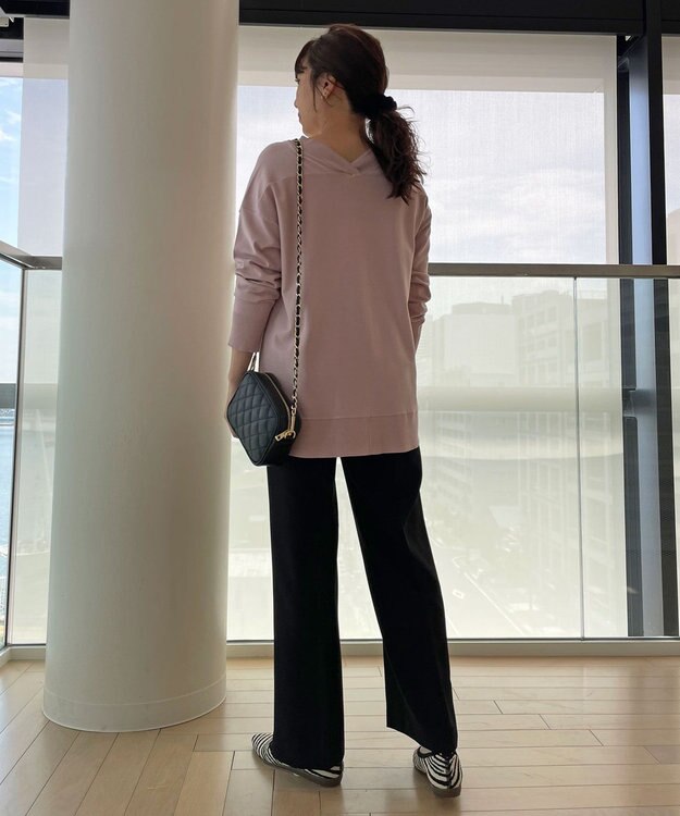 UNFILO L イージーパンツ ストレート ブラック系