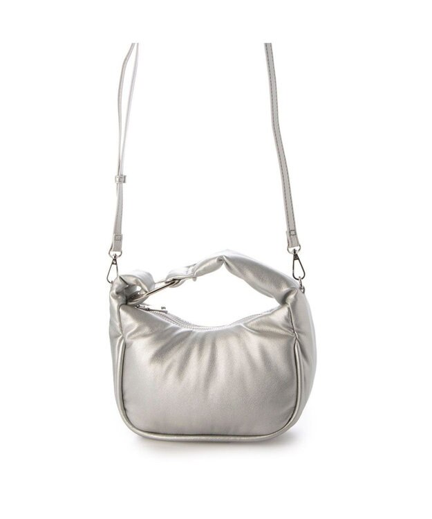 UNBILLION 【テレビ ドラマ着用アイテム】カシュカシュ cachecache / メタルアクセントパフィミニショルダー シルバー