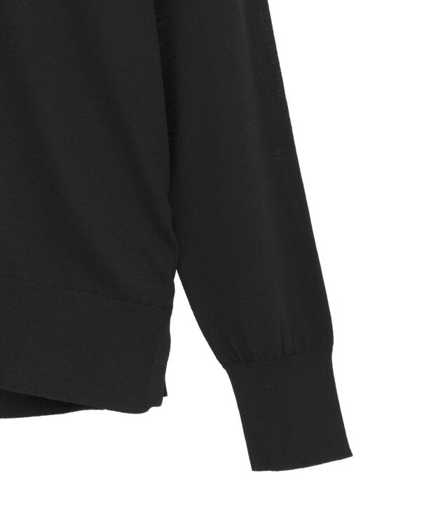 YECCA VECCA Vネックスリットニット Black