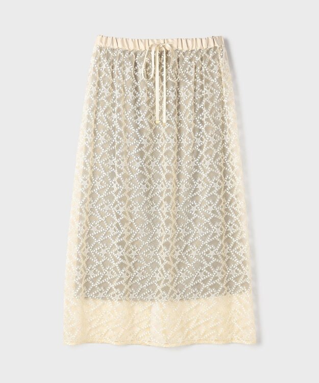 GRACE CONTINENTAL スターembチュールスカート キナリ