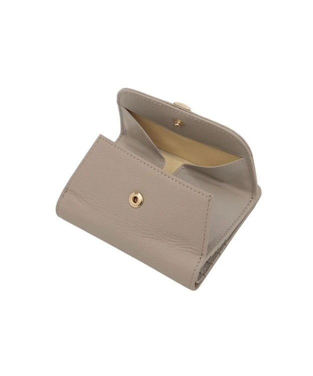 CLATHAS エクセ 外ボックス二つ折り財布 ベージュ