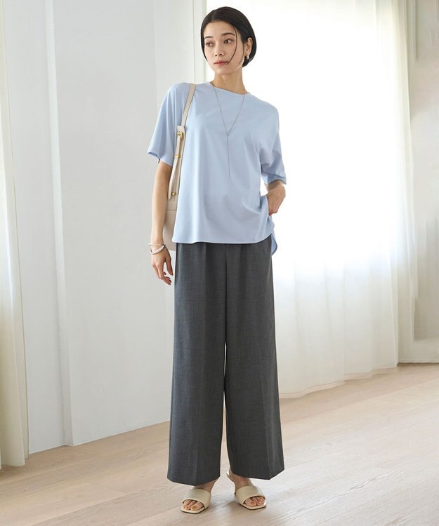 UNFILO 【新色追加】イージーワイドパンツ グレンチェック