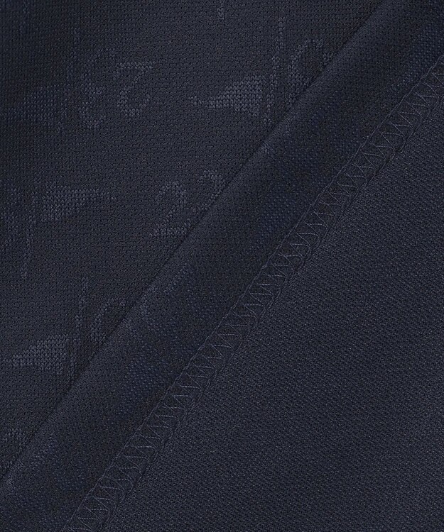 23区GOLF 【WOMEN】フラッグロゴジャガード ポロシャツ ネイビー系