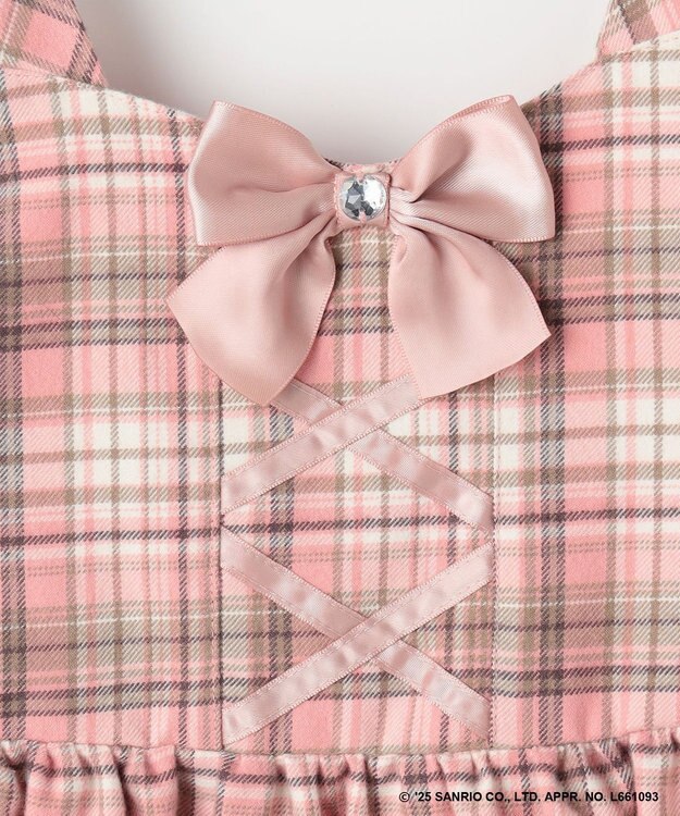 ANY KIDS 【マイメロディ＆クロミ×ANY KIDS】チェック ジャンパースカート ピンクチェック×マイメロディ