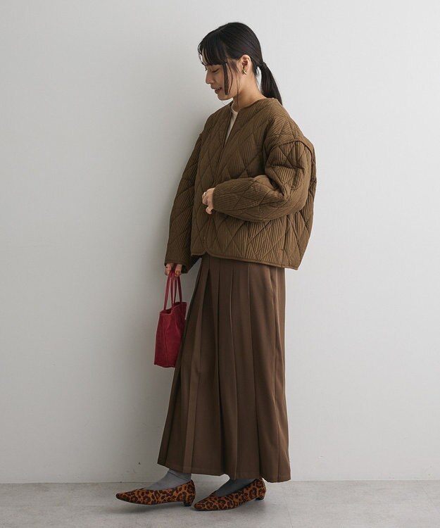 CRAFT STANDARD BOUTIQUE フロントプリーツスカート Brown