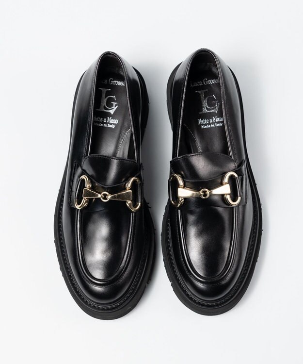 BONTRE 【LucaGrossi/ルカグロッシ】厚底ビットローファー ブラック