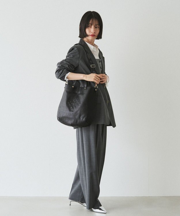 russet ソフトレザー 2WAYトートバッグ(CE-1611) Black