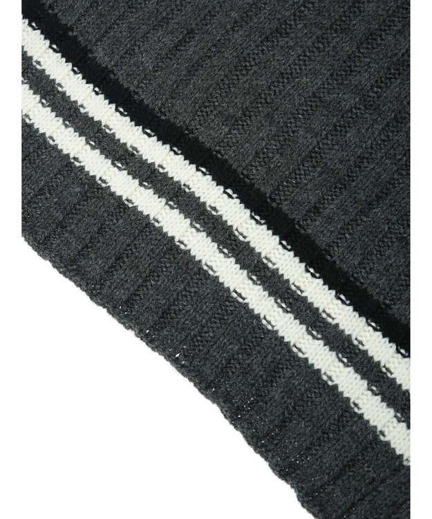 Green Parks ＳＥＴ２点　ボーダーニットマフラー＋手袋 Gray