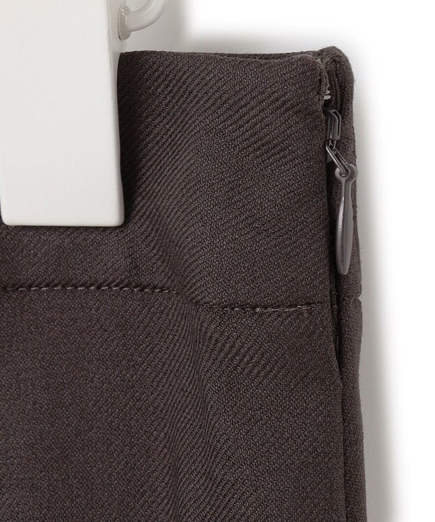 ICB L 【洗える】プロヴィスウールツイル  タイトスカート チャコール系