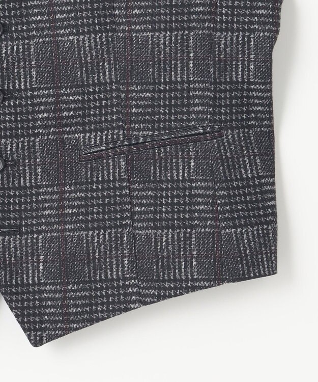 JOSEPH ABBOUD 【ストレッチ】フランネルジャージ ベスト ワイン系4