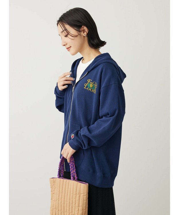 Green Parks ■ＦＲＵＩＴ　ＯＦ　ＴＨＥ　ＬＯＯＭ　ロゴパーカー Navy
