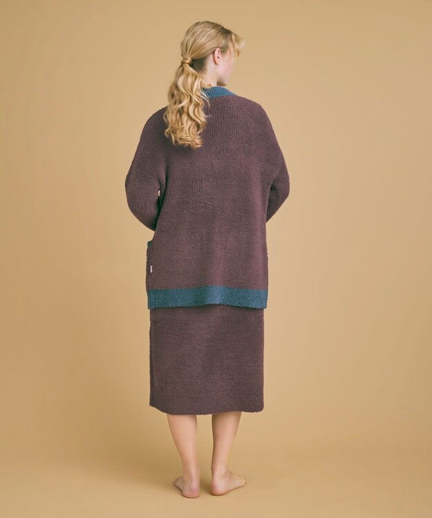 une nana cool カラーブロッキング　カーディガン ブラウン