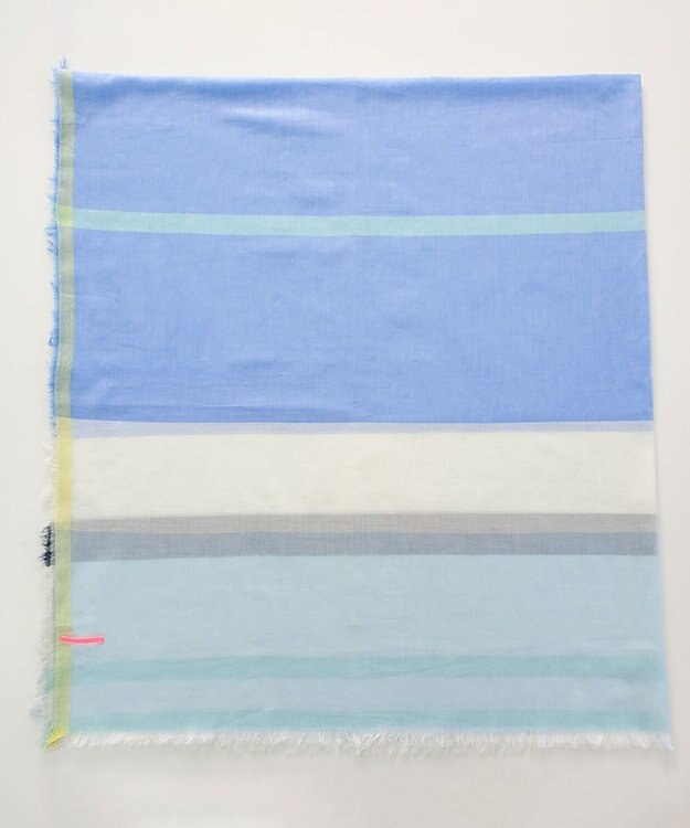 POLS 播州織 極細コットンストール ブルー