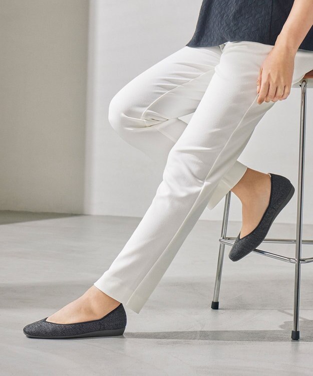 steppi 【洗える/撥水】 トリムスクエア パンプス ダークグレー