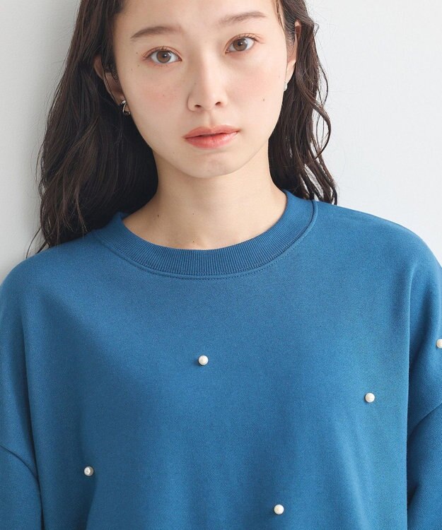 earth music&ecology パールプルオーバー Blue Green