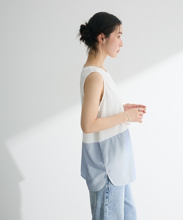 Green Parks シャツドッキングタンクトップ Stripe