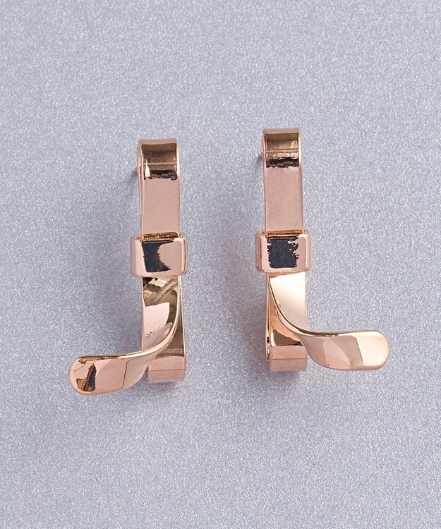 Phoebe ニュアンスリボンピアス　ローズゴールド ローズゴールド