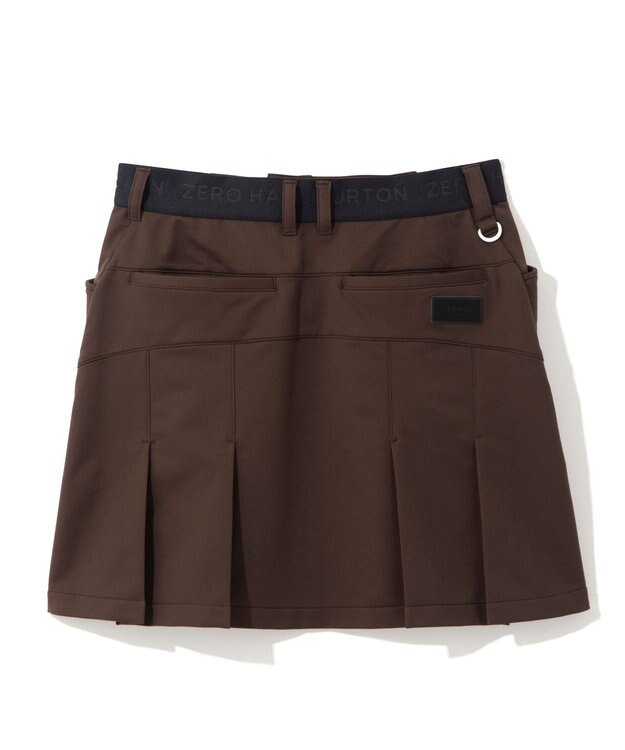 ZERO HALLIBURTON 【防透け加工】アンチシースルースカート 82751 洗濯可能 撥水 ストレッチ素材 ゴルフ ZHG-W11b ブラウン