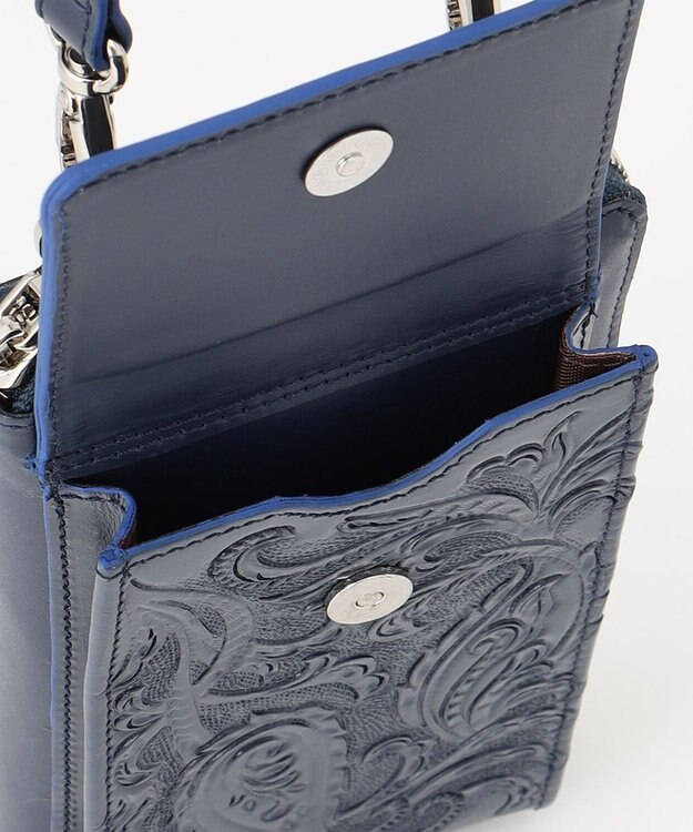 GRACE CONTINENTAL LeatherMobileBag ネイビー