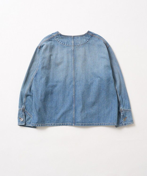 AMERICAN HOLIC ノーカラーデニムカバーオール Light Indigo