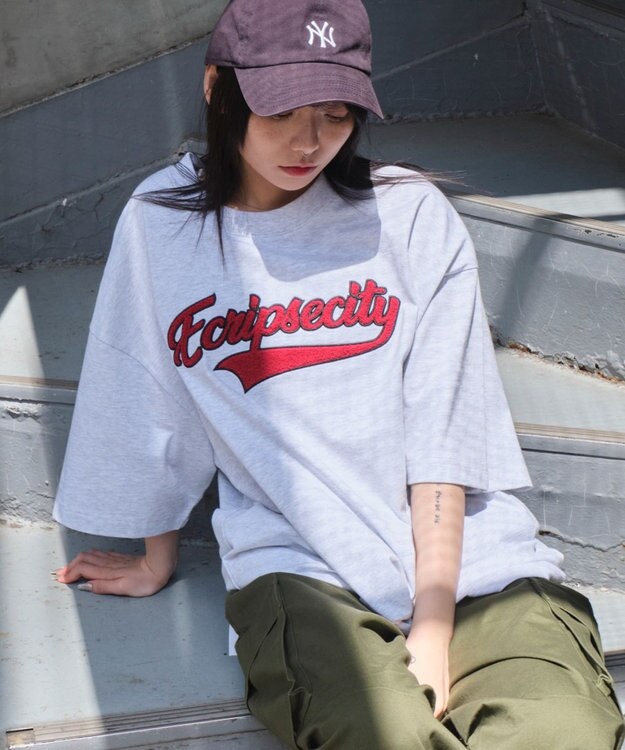 WEGO 【ユニセックス着用アイテム/MLサイズ展開】サガラワッペンロゴBIG　T（SS） アッシュグレー