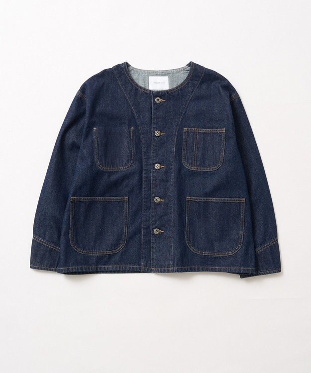AMERICAN HOLIC ノーカラーデニムカバーオール One Wash