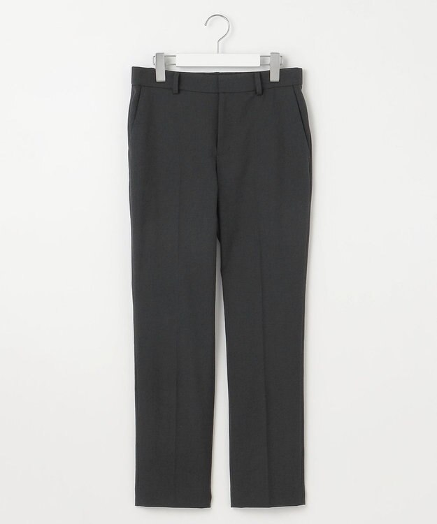 自由区 L 【接触冷感・UVカット・吸水速乾・洗える】シェルタリングテーパード パンツ ブラック